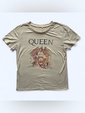 Queen Band Tee Short Sleeve T-Shirt in Cream